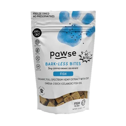 1ea 60pc Pawse 300mg Fish Bark-Less Bites - Healing/First Aid